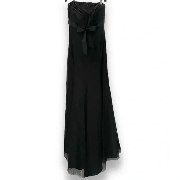 Vera Wang Maids Black Strapless Full Length Tulle Gown Size 4 - Image 4