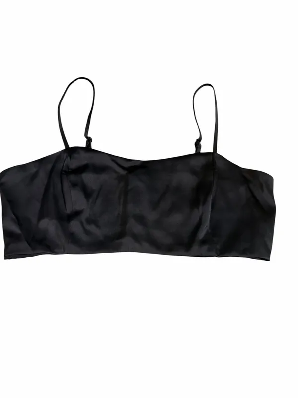 NWT House of Harlow 1960 Black Satin Crop Top Maxi Skirt 2 Piece Set Size Small - Image 8