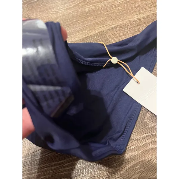 Quince Italian Low Rise Bikini Bottom in Deep Navy Size Large - Image 3