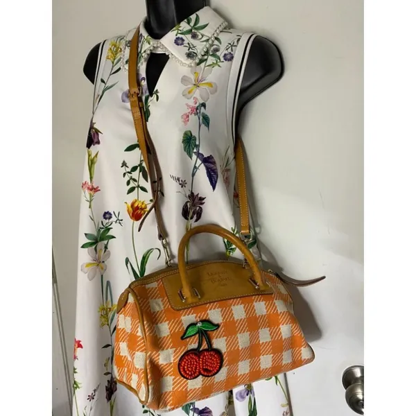 DOONEY & BOURKE Orange White Tote Crossbody Bag - Image 10