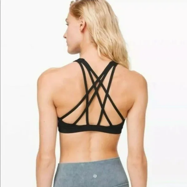 Lululemon Free To Be Serene High Neck Bra Black - Image 3