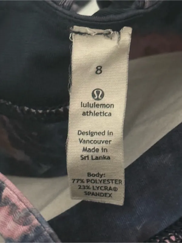 Lululemon Energy Bra in the Moody Mirage Bark Berry Deep Navy - Image 4