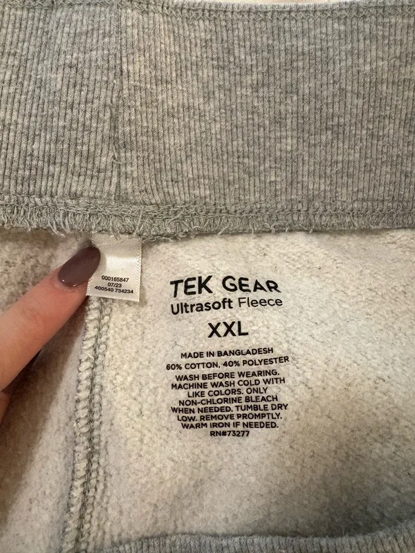 Tek Gear Gray Ultra Soft Fleece Sweatpants - Image 3