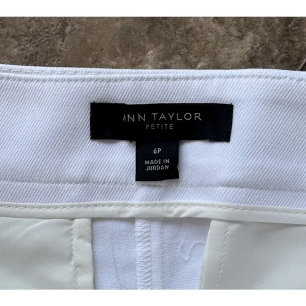 Ann Taylor Wide Leg Crop Jeans Women's 6P Petite White High Rise NWT - Image 10