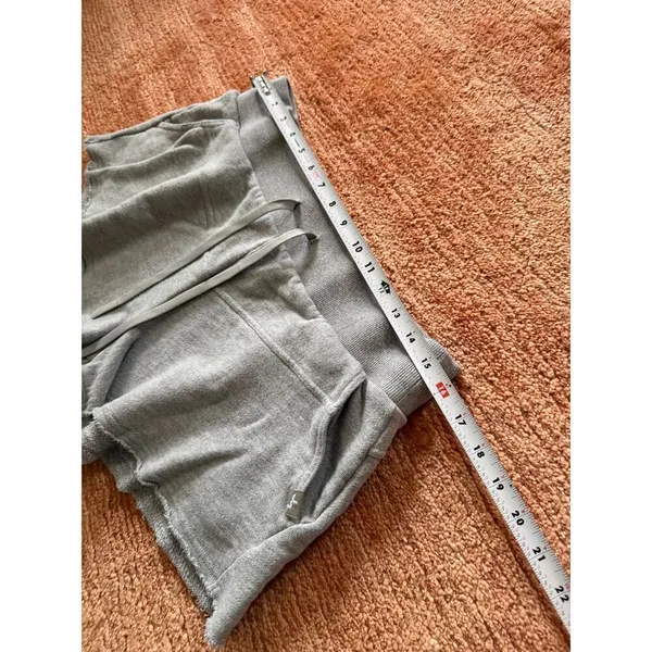 JoyLab Gray High Rise Raw Hem Sweat Shorts Women’s L Cotton Lounge - Image 4