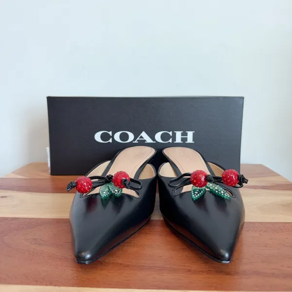 NWT Coach Mule With Cherries size US7 - Image 7