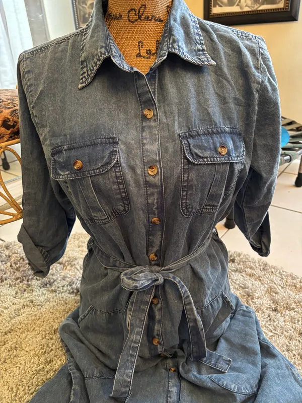 Super pretty denim dress size Lg - Image 4
