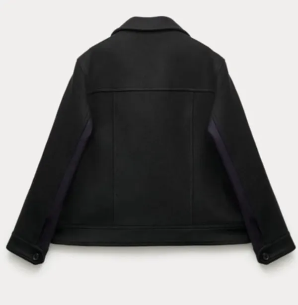 ZARA Italian Manteco Wool Coat Jacket - Image 3