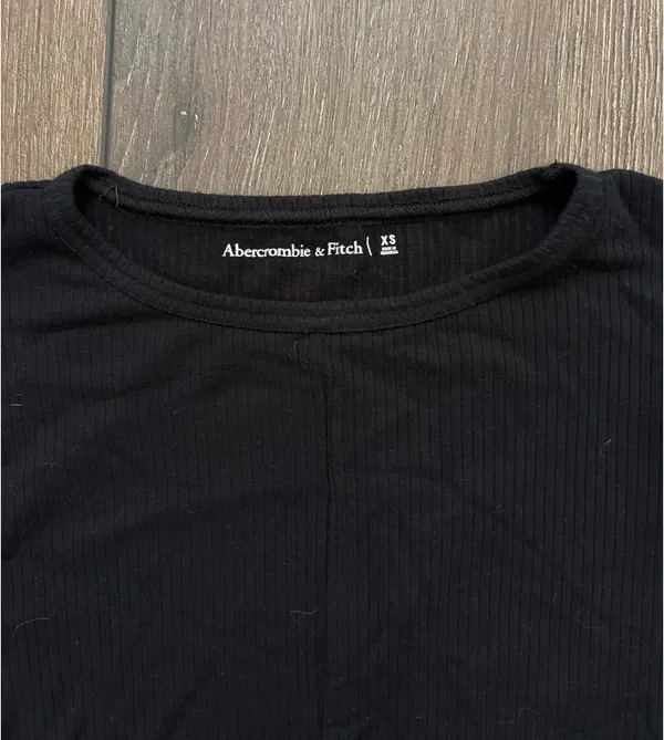 Abercrombie Long Sleeve Top Black - Image 3