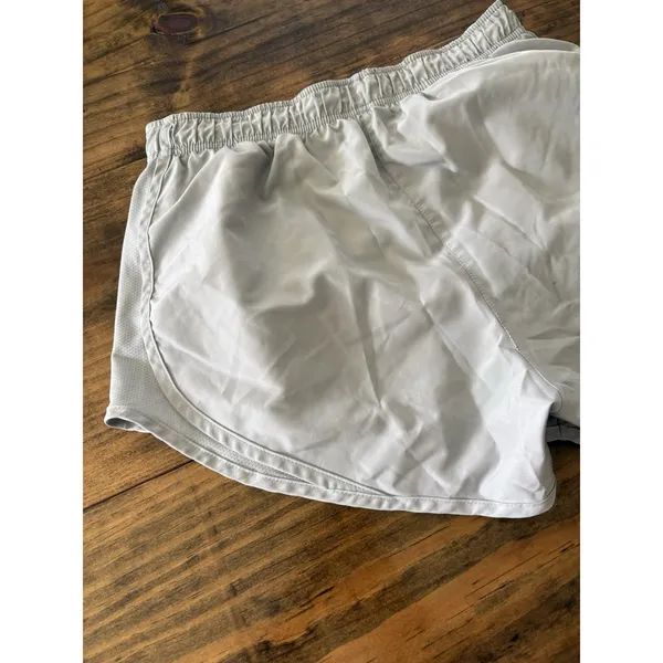 Nike Dri-Fit Lined Athletic Shorts Womens SMALL Stretchy Drawstring Grey - Image 6