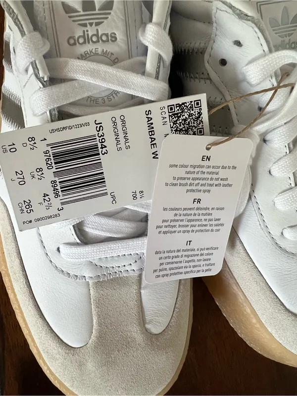 Adidas Samba Sneakers - White & Silver Women’s size 10. NWT - Image 11