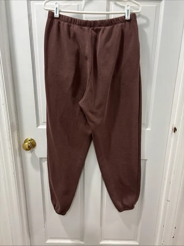 Nuuds Women’s Classic Sweatpants Size Medium Coffee Brown Loungewear Joggers EUC - Image 4