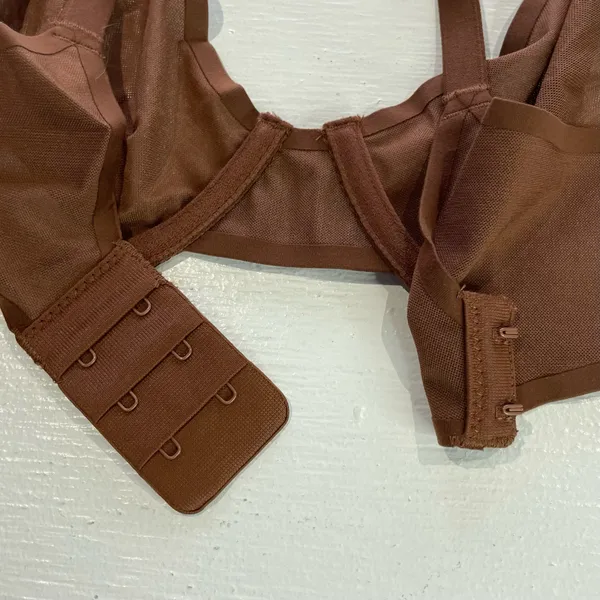 New Aerie SMOOTHEZ Mesh Unlined Underwire Balconette Bra Brown Size 36C - Image 9