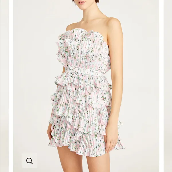 AMUR Floral Ruffle Mini Dress - Image 3