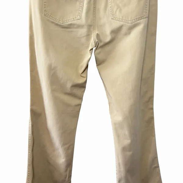VTG Y2K Abercrombie‎ Women's 10R 25 Issue Wide Leg Flare Pants Khaki Minimalist - Image 6