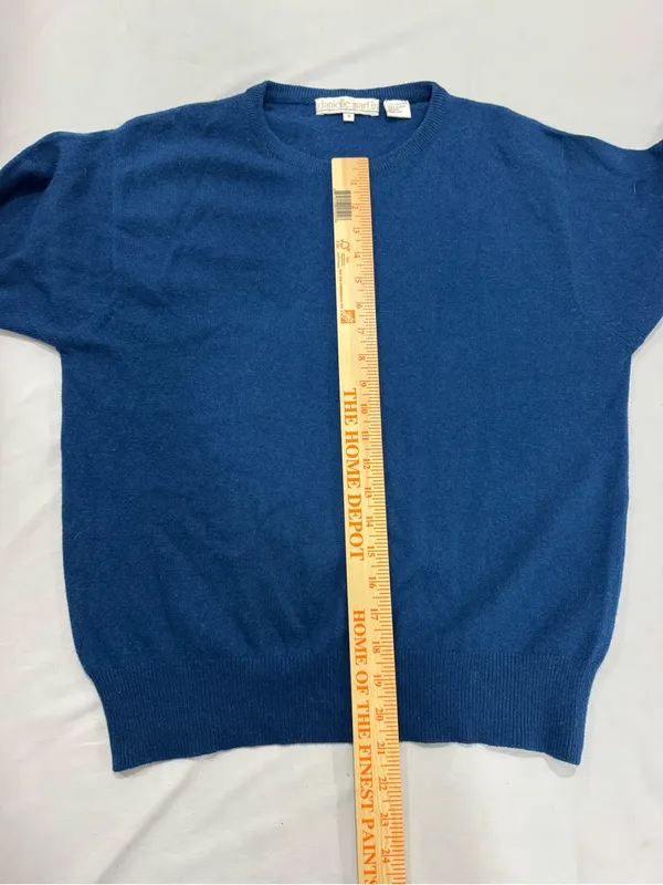 Vintage Danielle Martin 100% Cashmere Mock Neck Blue - Image 6
