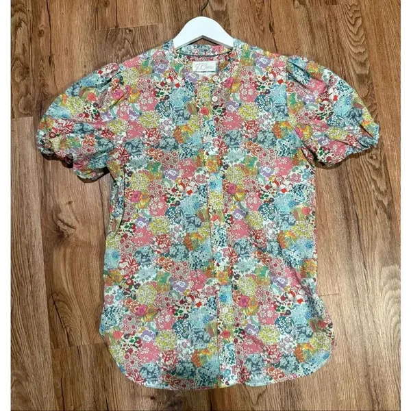 J.crew x Liberty classic fit patchwork floral puff sleeve blouse 2 - Image 7