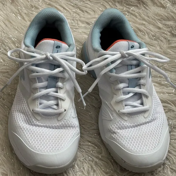 Lotto White and Blue Women's Miracle 400 Sneakers Size 8 - Image 9