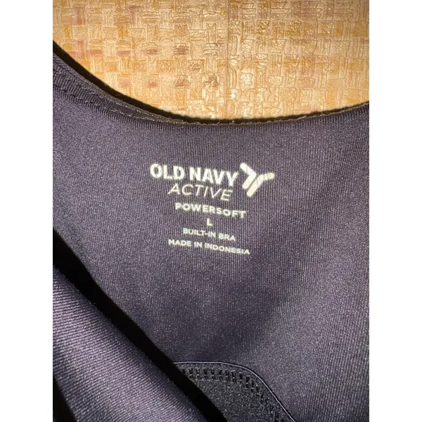 Old Navy Active Powersoft Maternity Athletic Dress Black Built-in Bra Large - Image 2