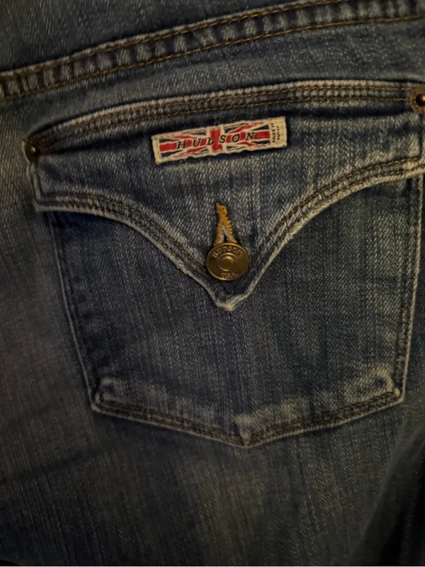 Hudson Jeans Women's Medium Blue Flare Denim - Image 4