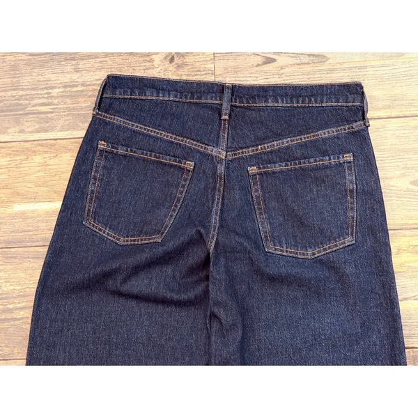 NWT Old Navy Mid-Rise The‎ Slouchy Wide Leg Jeans Dark Wash Button Fly Size 6x30 - Image 12