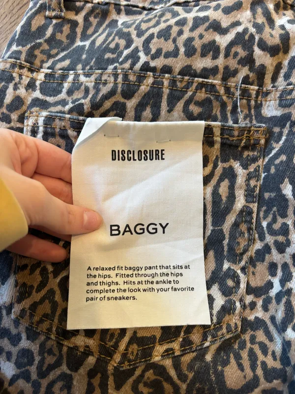 Disclosure cheetah print denim pants Multiple Size 29 - Image 5