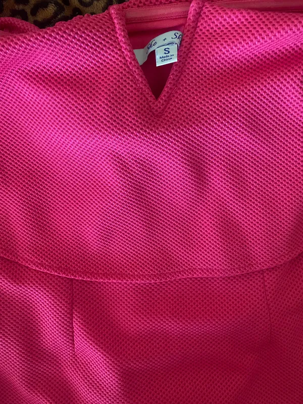 She & Sky Hot Pink Off-The-Shoulder Dress - Image 4