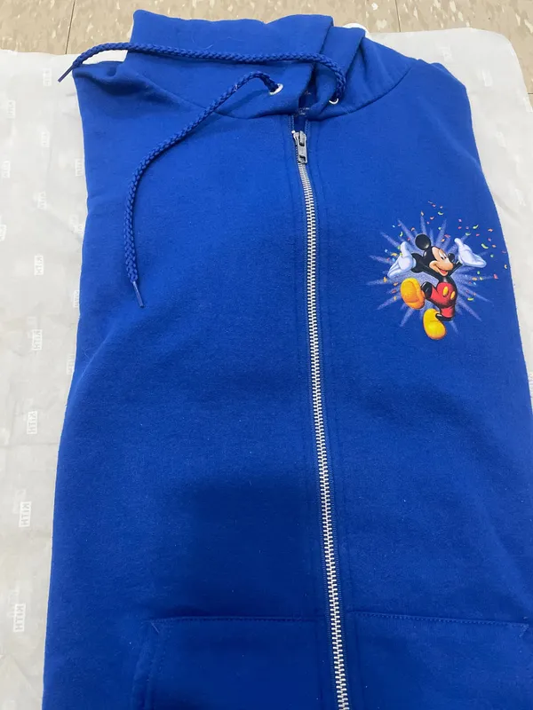 Disneyland Resort Hoodie Adult Size Medium Blue Zip Up Sweatshirt Disney Parks great condition washed and ready to ship - Image 2