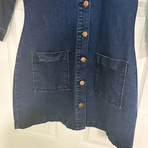MINKPINK Denim Button Front Dress Size‎ Medium - Image 5