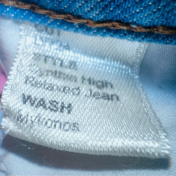 Reformation Jeans "Cynthia High relaxed" in Mykonos Blue Denim Jeans US26 - Image 7