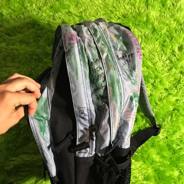 LIGHT BLUE AND BLACK DESIGNED L.L. BEAN BACKPACK - Image 5