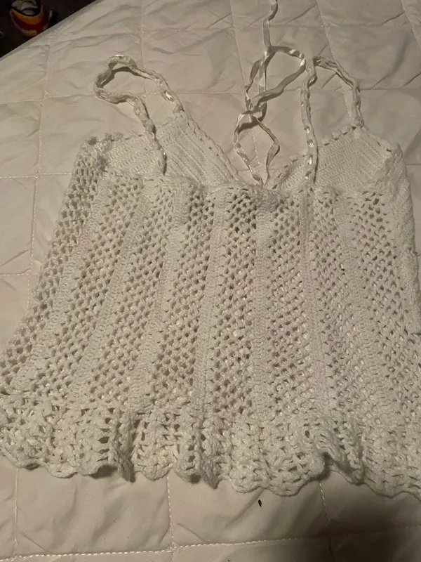 Size Medium Knitted Top White - Image 4