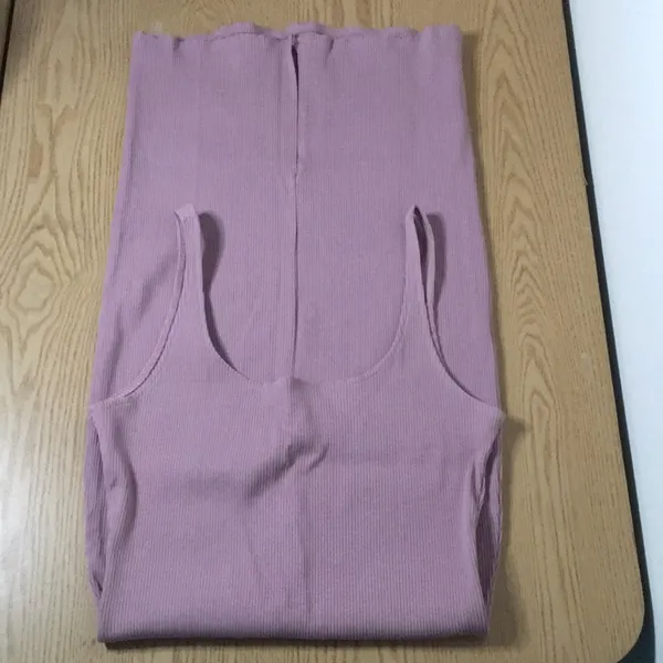 New Women’s Venus Ribbed Midi dress Mauve Size Medium - Image 2