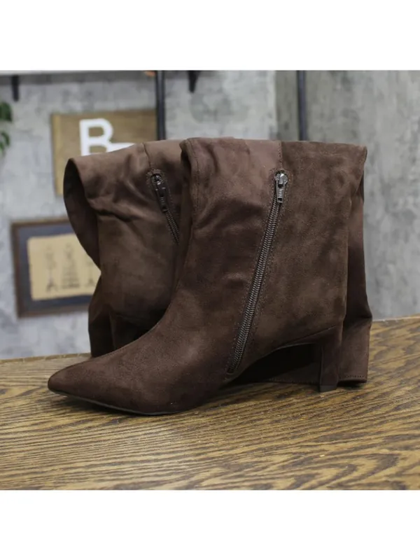A New Day Justice Mid-Calf Boots with Memory Foam Insole 94568887 Brown 6M - Image 7