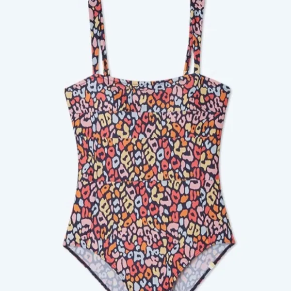 Summersalt The Wide Strap Oasis one piece swimsuit in multi-color leopard - Image 5