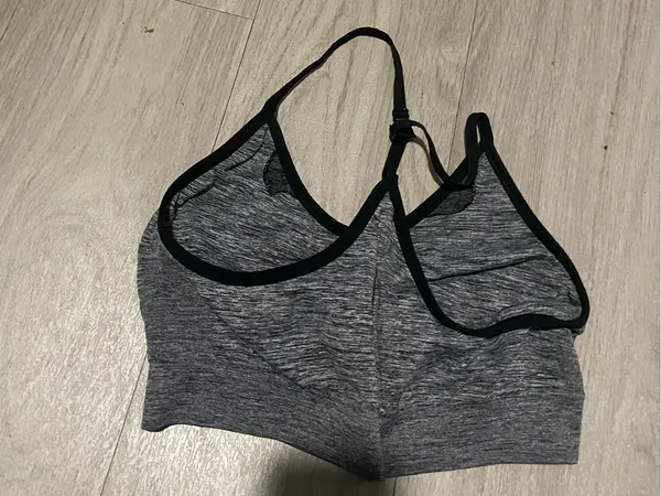 Heather Gray Seamless Support Sports Bra - Image 2