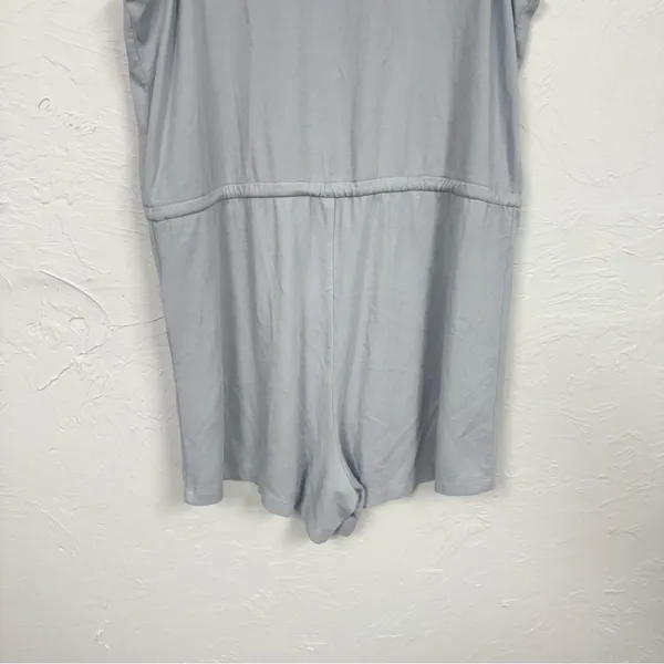 Madewell Grey Sleeveless Casual Romper Womens L Cinch Waist Summer Beachy - Image 15