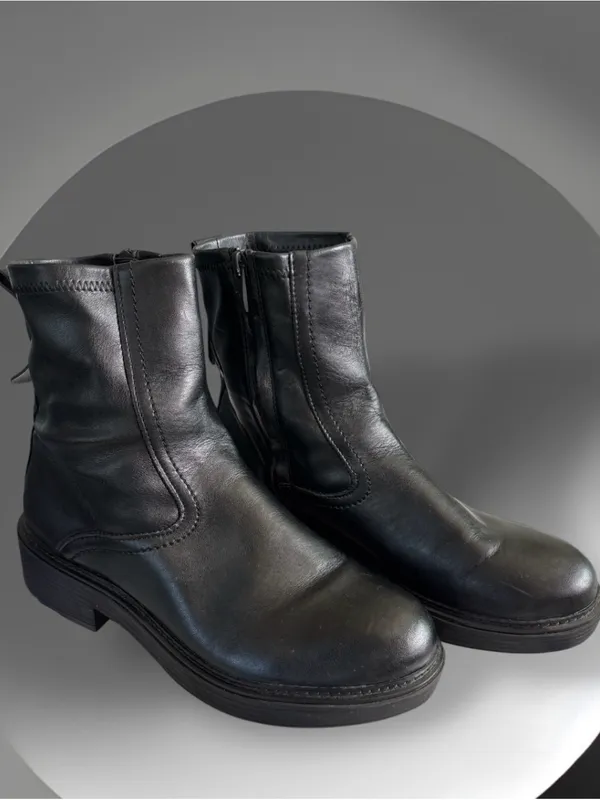 Franco Sarto Karlita Black Side Zip Ankle Booties Size 9.5M - Image 9