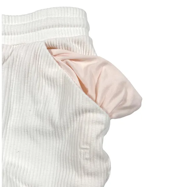 Tommy John Womens White‎ Ribbed Pajama Lounge Jogger Pants Small Cozy PJs EUC - Image 5
