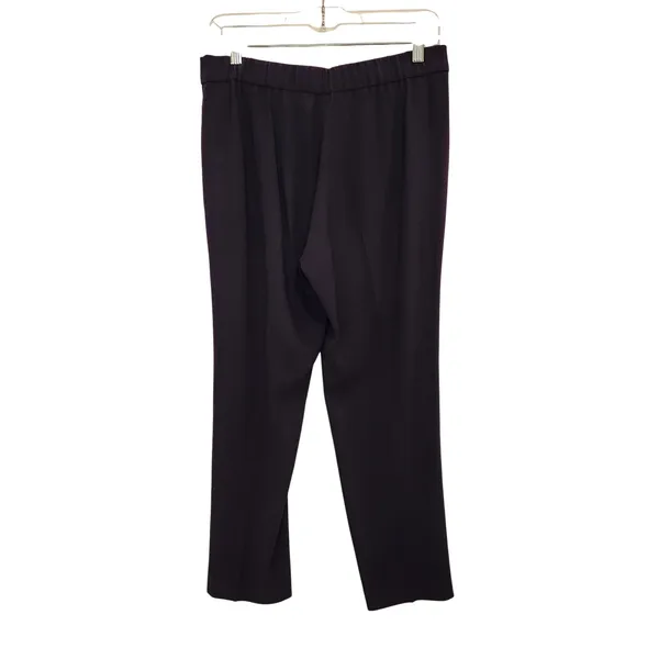 Babaton Dark Navy Blue Pull On Mid Rise Satin Lounge Parker Palazzo Pants Size 6 - Image 2