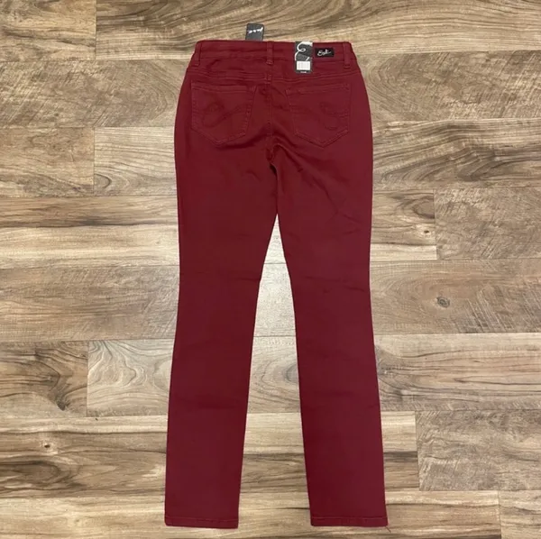 Earl Jean NWT! Women’s Zinfandel Burgundy Red Skinny Jeans Size 2 - Image 4