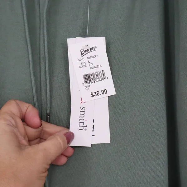 Hasting & Smith Sweatpants Womens L Green Straight Leg Average NEW - Image 4