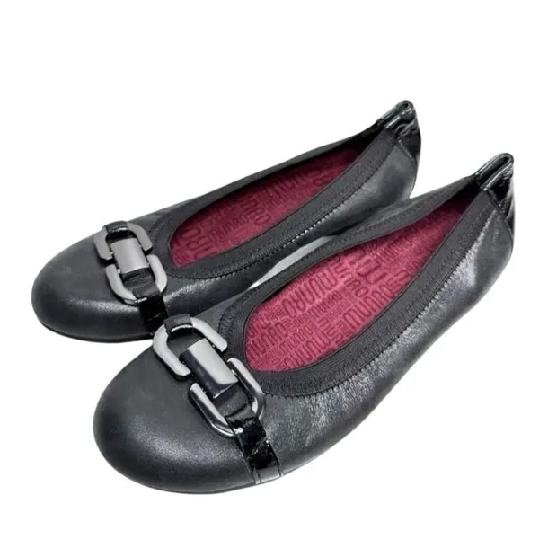 Munro‎ Flats Size 5.5 Black Metallic Ivy Ballet Slip On Casual Shoes - Image 2