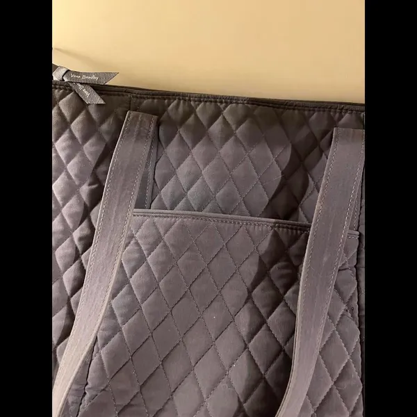 Vera Bradley Stylish Quilted Tote Bag - Gray - Image 6