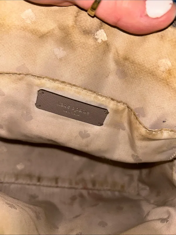 kate spade taupe Small dome satchel with gold Hardware & Removable Strap - Image 16