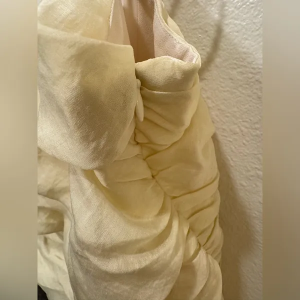 Zara ZW‎ Collection Drape Midi Yellow Dress Size L - Image 8