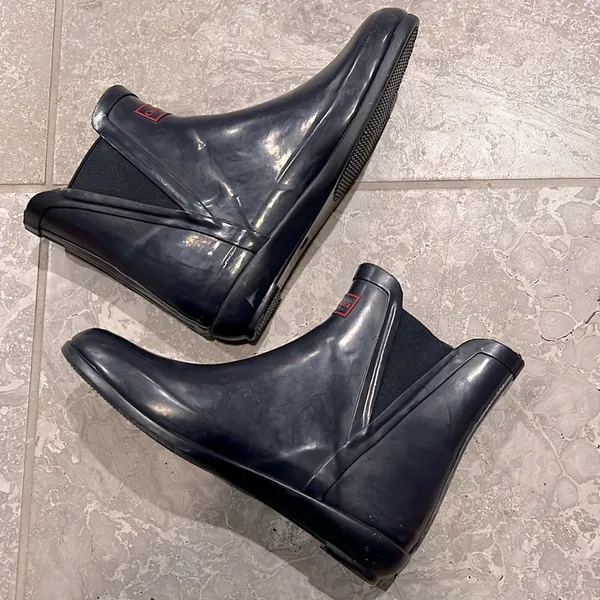Charter Club Cloudburst Outdoor Stretch Rain Boots in Navy EXCELLENT - Image 5