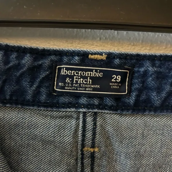 Abercrombie & Fitch Blue Denim Mini Skirt Size 29 - Image 3