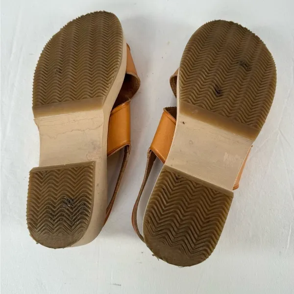 Zara Leather‎ Criss Cross Strap Sandal in Brown Size 6 or 36 - Image 8
