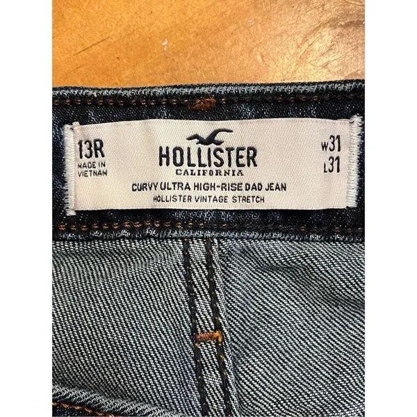 Hollister Curvy Ultra High-Rise Dad Jeans 13R 31x31 nwt (3418) - Image 7